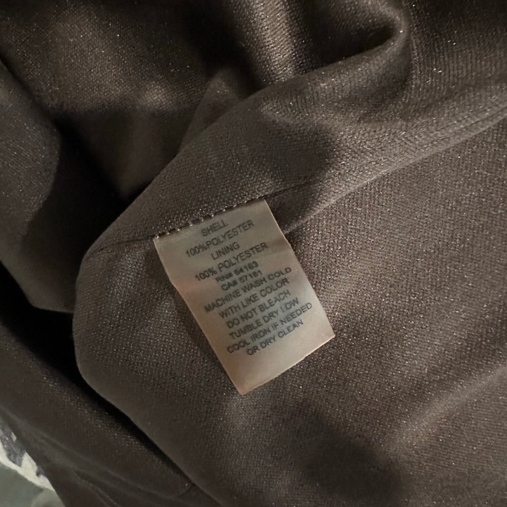 Ellen Tracy size 2 brown knee-length dress with tie at the waist - Picture 6 of 6